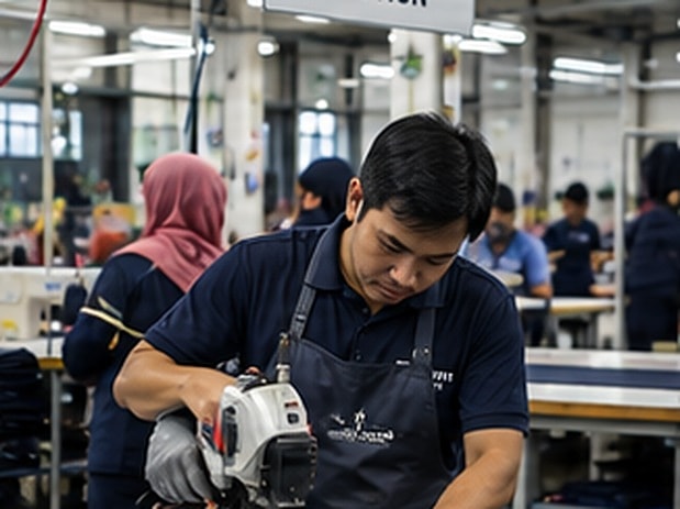 Cutting step in the Fashion Weaves Garments manufacturing process
